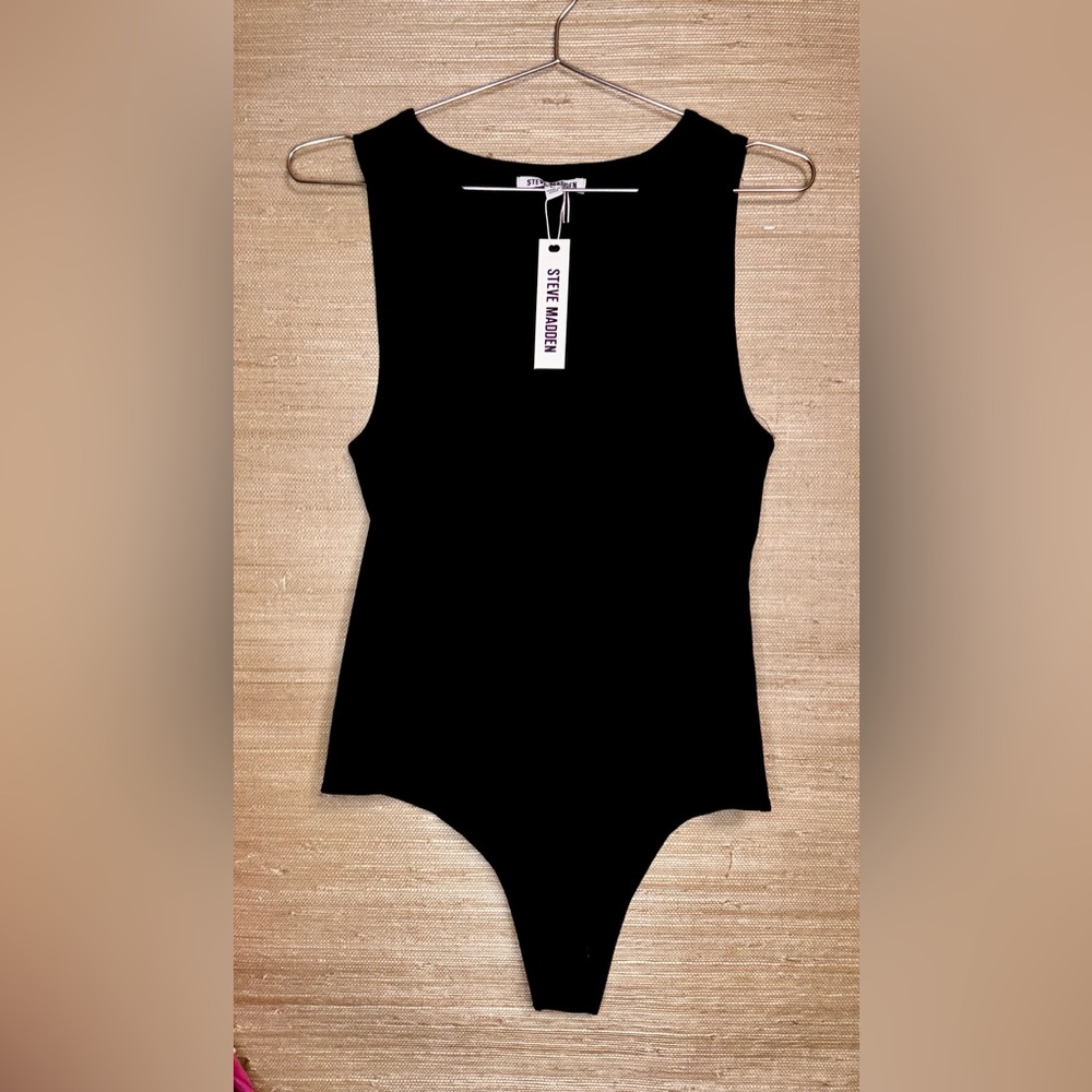 Steve Madden Sleek Black Women's Bodysuit